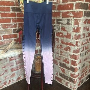 Pink legging cut out going down legs